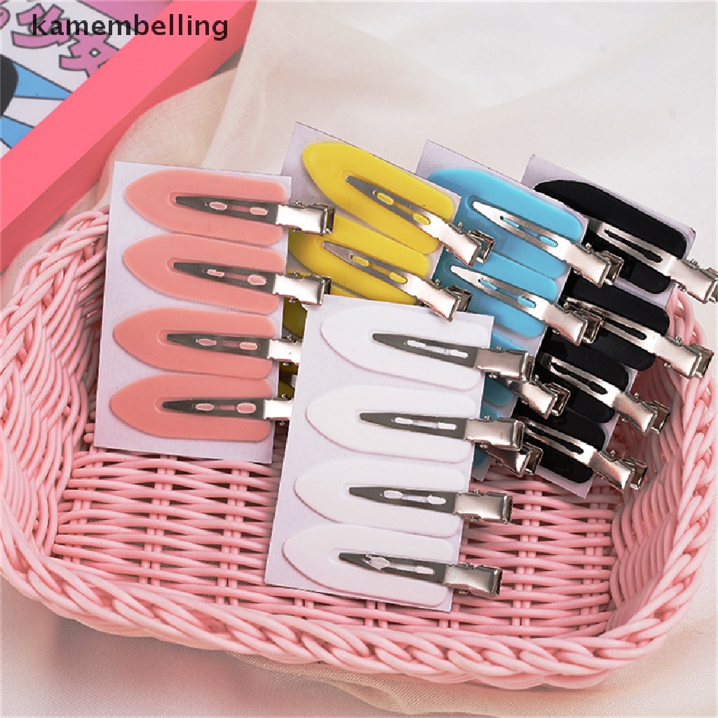 Set 4 Kẹp Tóc Mỏ Vịt Bằng Nhựa Trong Suốt Màu Kẹo Ngọt