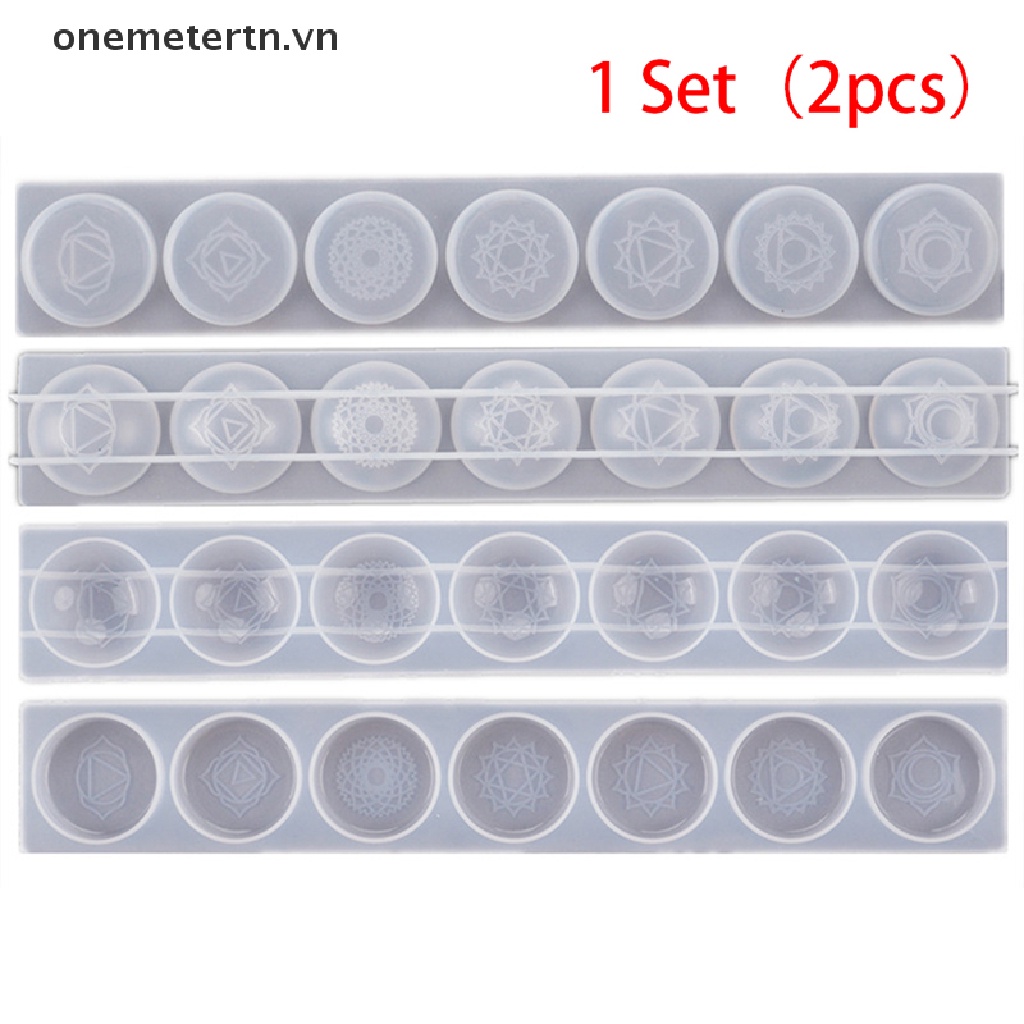 Set 2 Khuôn Silicon 7 Chakras Làm Trang Sức DIY