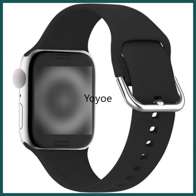 Dây Đeo Đồng Hồ Bằng Silicone Khóa Sắt 45mm 41mm 49mm 44mm 40mm 42mm 38mm 49 45 Mm Cho iwatch 8 Ultra Series 7 Se 6 5 4 3 2 1