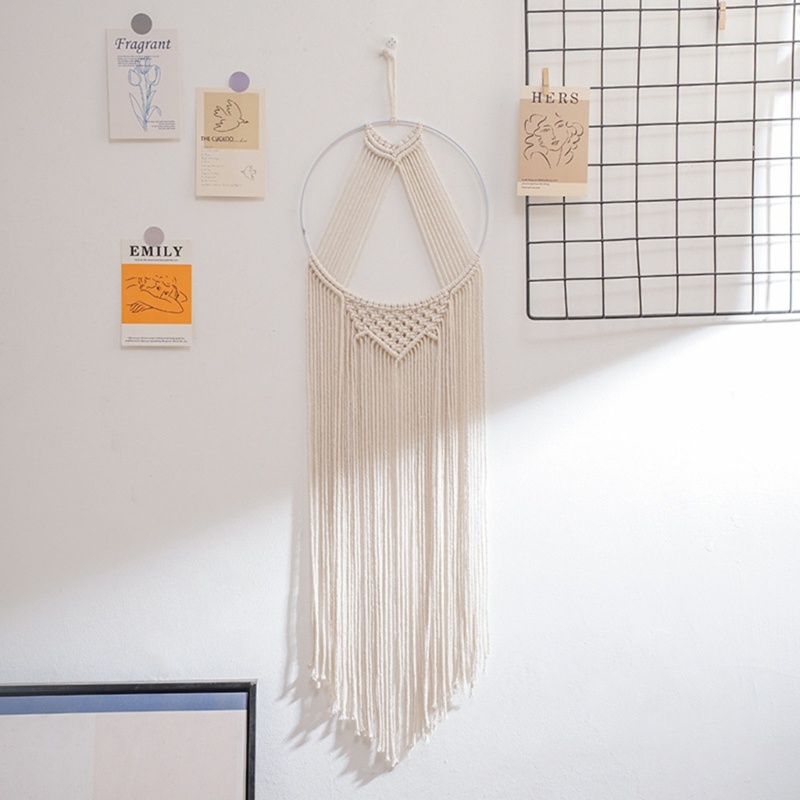 Rèm Treo Tường Đan Tay Phối Tua Rua Phong Cách Bohemian Độc Đáo Trang Trí Nhà Cửa / Tiệc Cưới