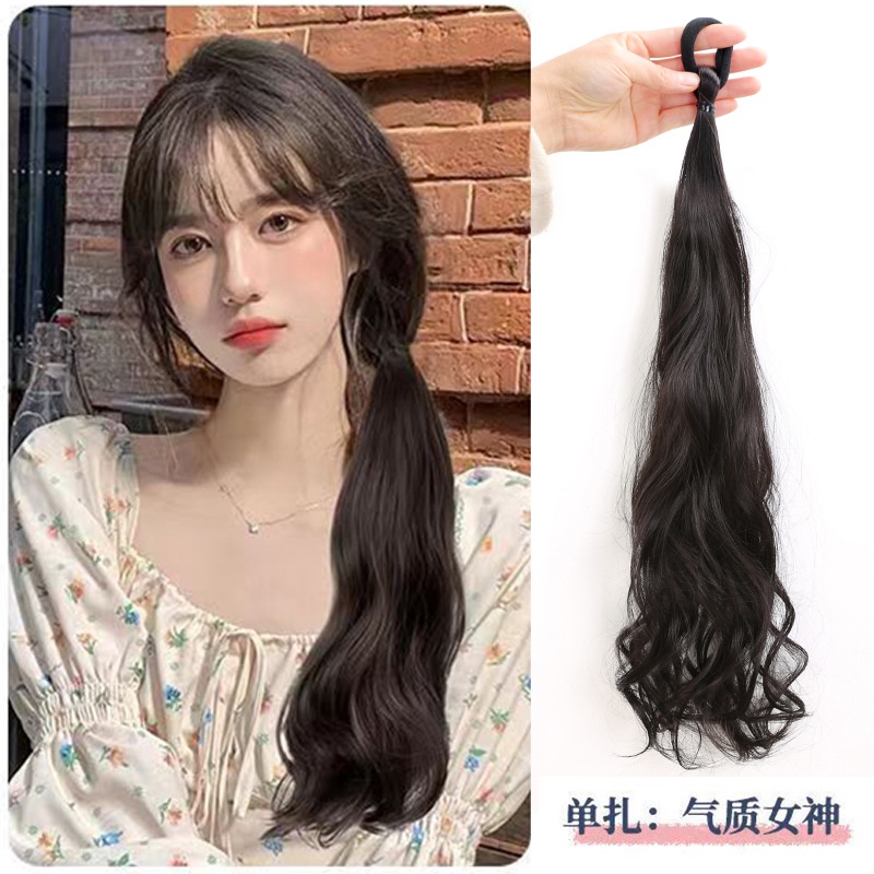 Tóc giả MISS FANCY kiểu đuôi ngựa xoă 2 bên 45cm tự nhiên dễ thương