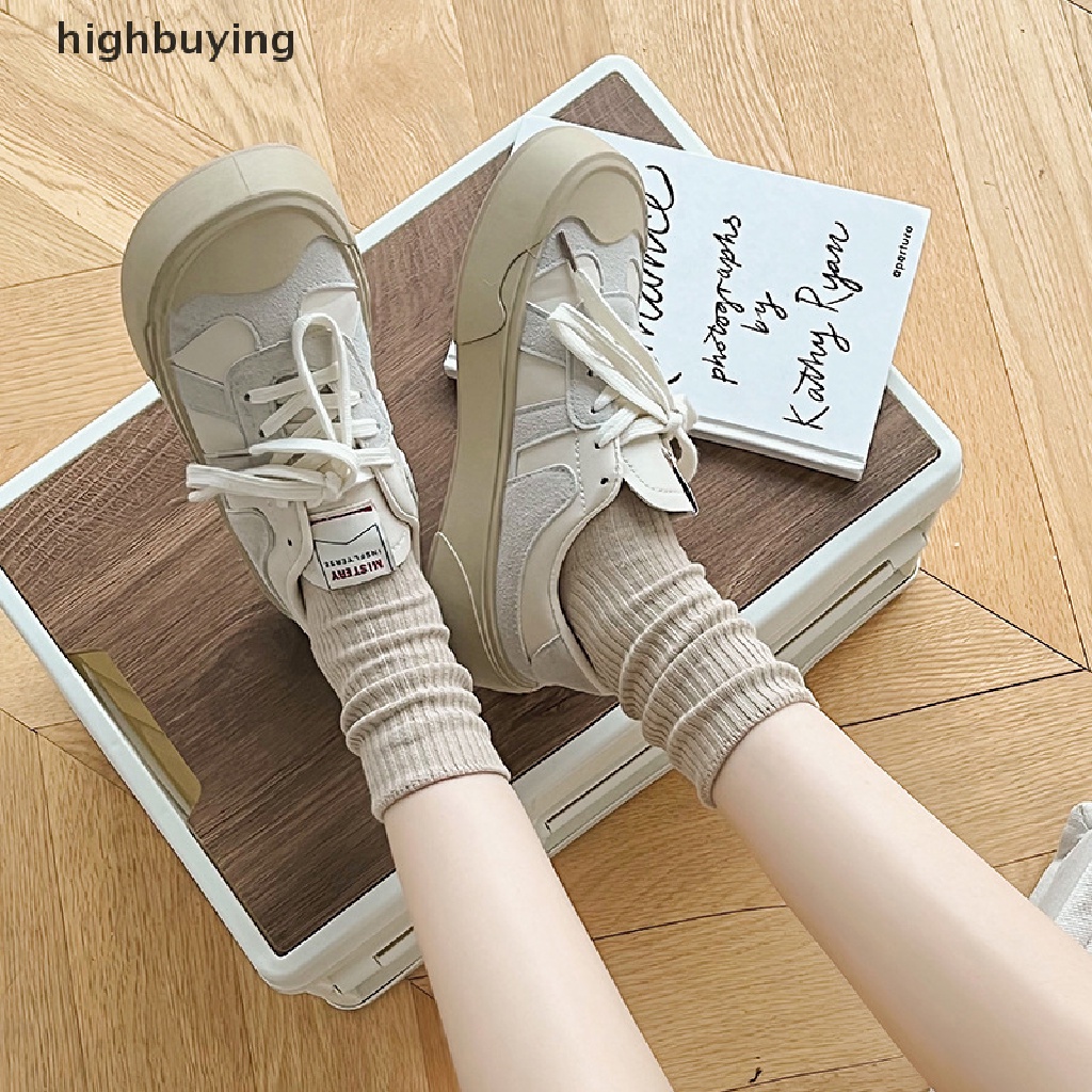 1 Cặp Vớ Cotton Thoáng Khí Màu Trơn Phong Cách Nhật Bản Thời Trang Cho Nữ