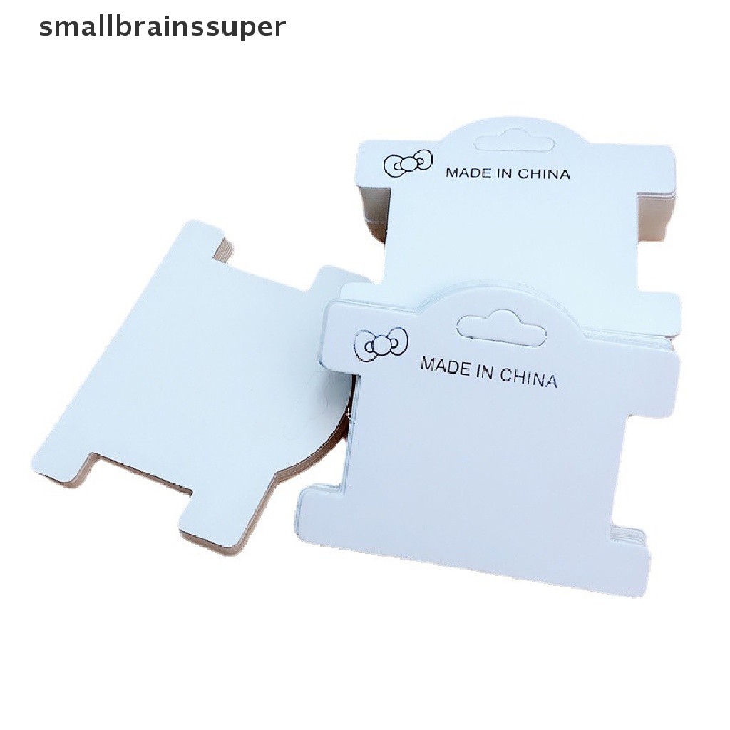 Set 50 Thẻ Giấy Màu Trắng Trưng Bày Kẹp Tóc / Trang Sức