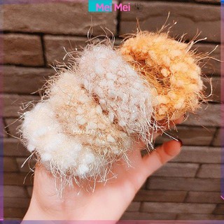 Thun Cột Tóc Lông Xù Kim Tuyến phụ kiện dây cột tóc