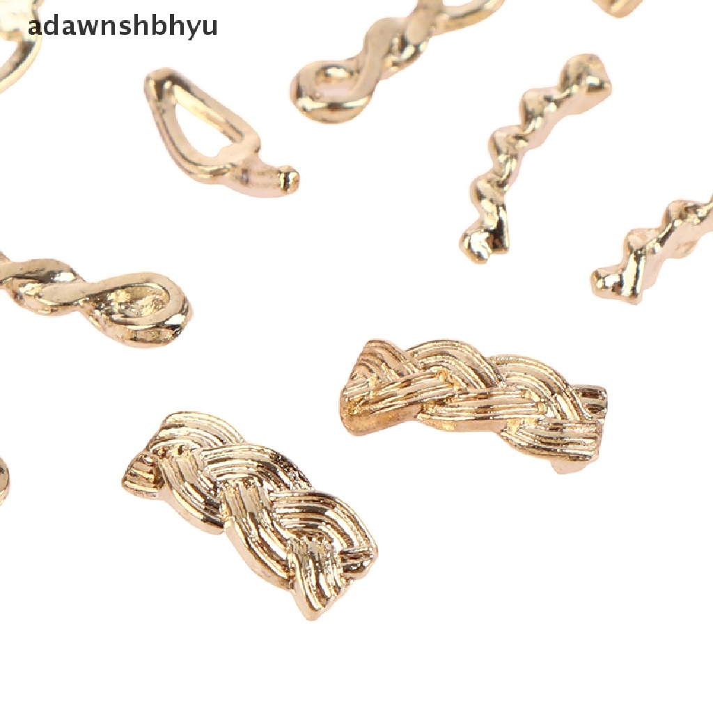 Set 10 / 20 Dây Xích Kim Loại Màu Vàng / Bạc Trang Trí Móng Nghệ Thuật DIY