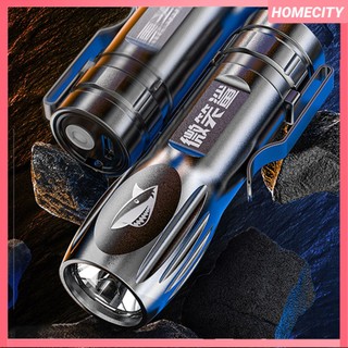 Đèn pin phóng to ánh sáng mạnh 3 chế độ/đèn pin siêu sáng sạc usb/đèn pin chống nước chiếu sáng ngoài trời tích hợp pin