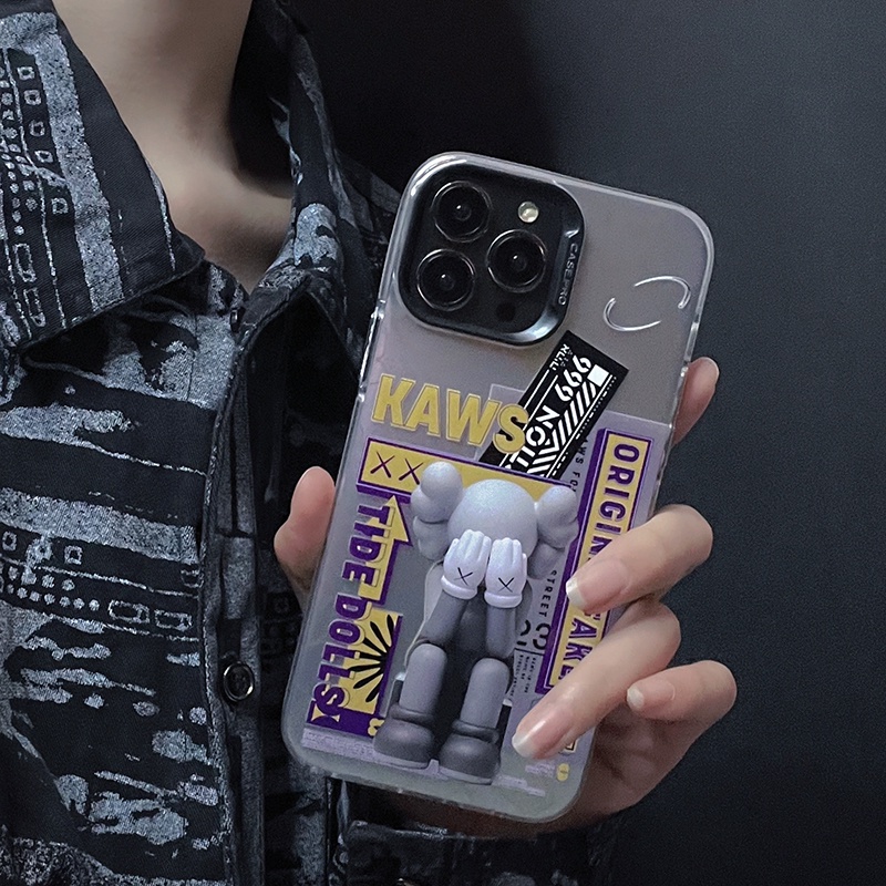 Ốp Điện Thoại Tpu Dẻo Họa Tiết Hoạt Hình KAWS Dễ Thương Cho iphone 14 13 Pro Max 12 11