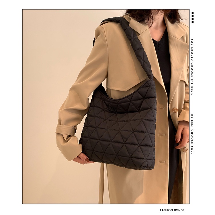 Túi Xách JASMIN NOIR Đeo Vai Chất Liệu Cotton Thiết Kế Đơn Giản Thời Trang Dành Cho Nữ