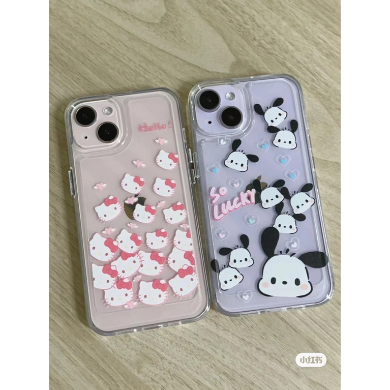 ✅Ốp Điện Thoại Mềm Trong Suốt Chống Sốc Hình Cún Hoạt Hình Cho iPhone14pro xr 13 / 12 xs 7p 11 8pins 9ZHU