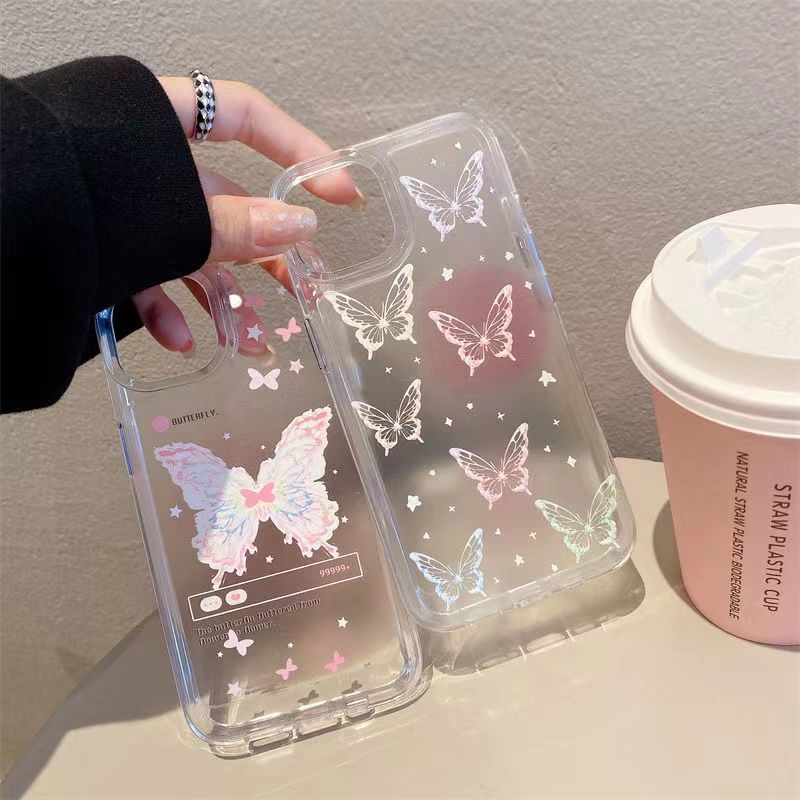 ✅Ốp Điện Thoại Mềm Họa Tiết Cánh Bướm Nhiều Màu Sắc NQ26 Cho iPhone14pro max 13 / 12pro / 11 xr Xsmax