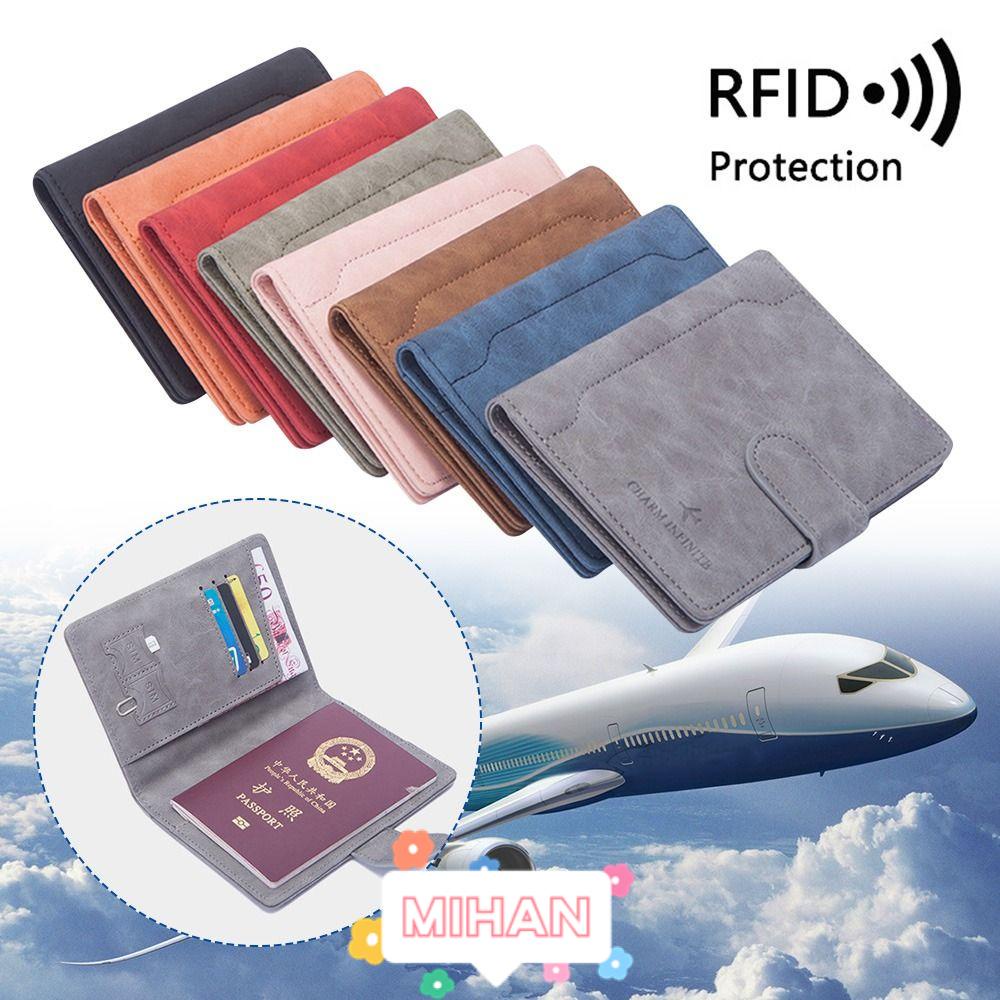 Ốp Bọc Hộ Chiếu Chất Liệu Da PU Có Khóa Di Động MIHAN1 RFID