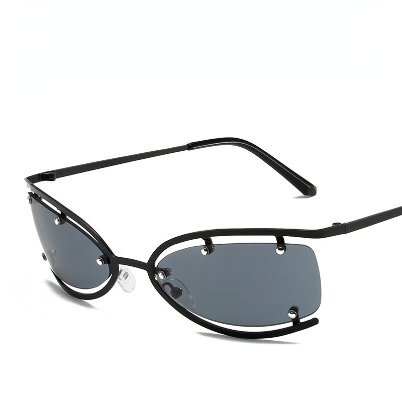 Kính Mát Gọng Vuông Kim Loại Thời Trang Cho Nam Nữ