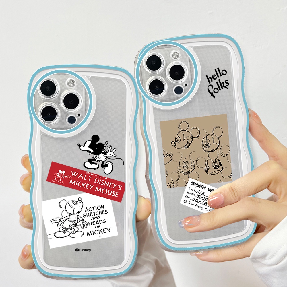 Dành Cho iPhone 11 12 13 14 Pro Max 14 Plus Mini Thời Trang Mềm Sóng Điện Thoại Softcase Hoạt Hình Mickey Minnie Mouse Cover Vỏ Chống Sốc