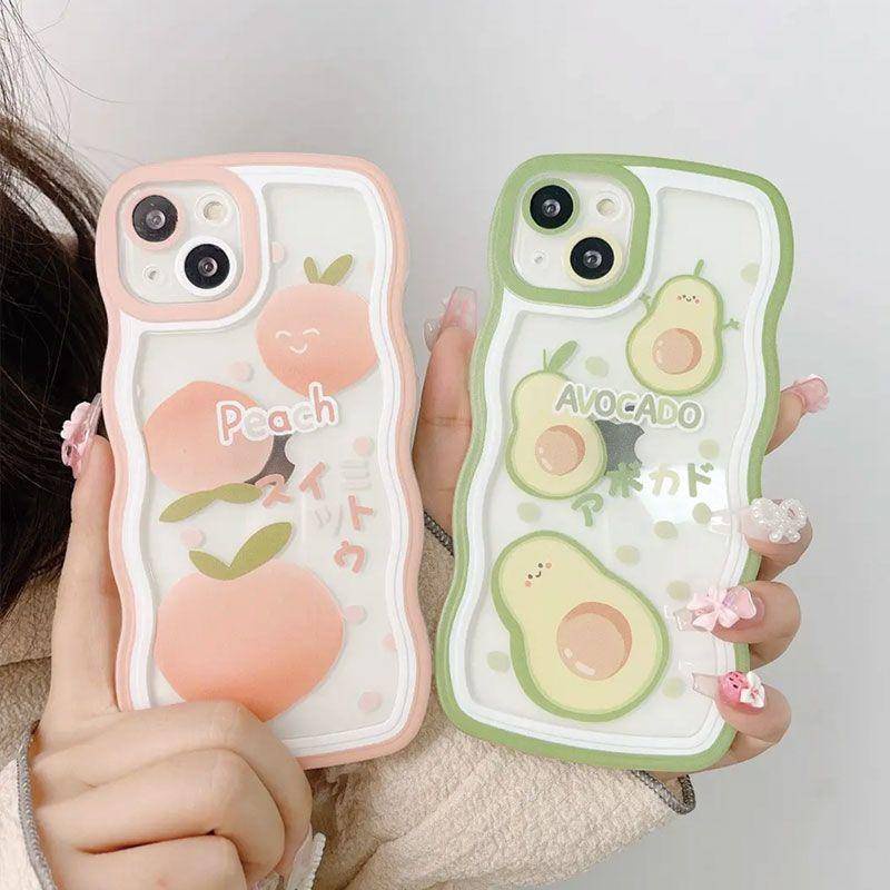 Ốp Điện Thoại Hình Trái Đào / Bơ Cho iPhone 14 13 12 11 Pro Max XR X Xs Max iPhone 7 8 6 6s Plus SE2020
