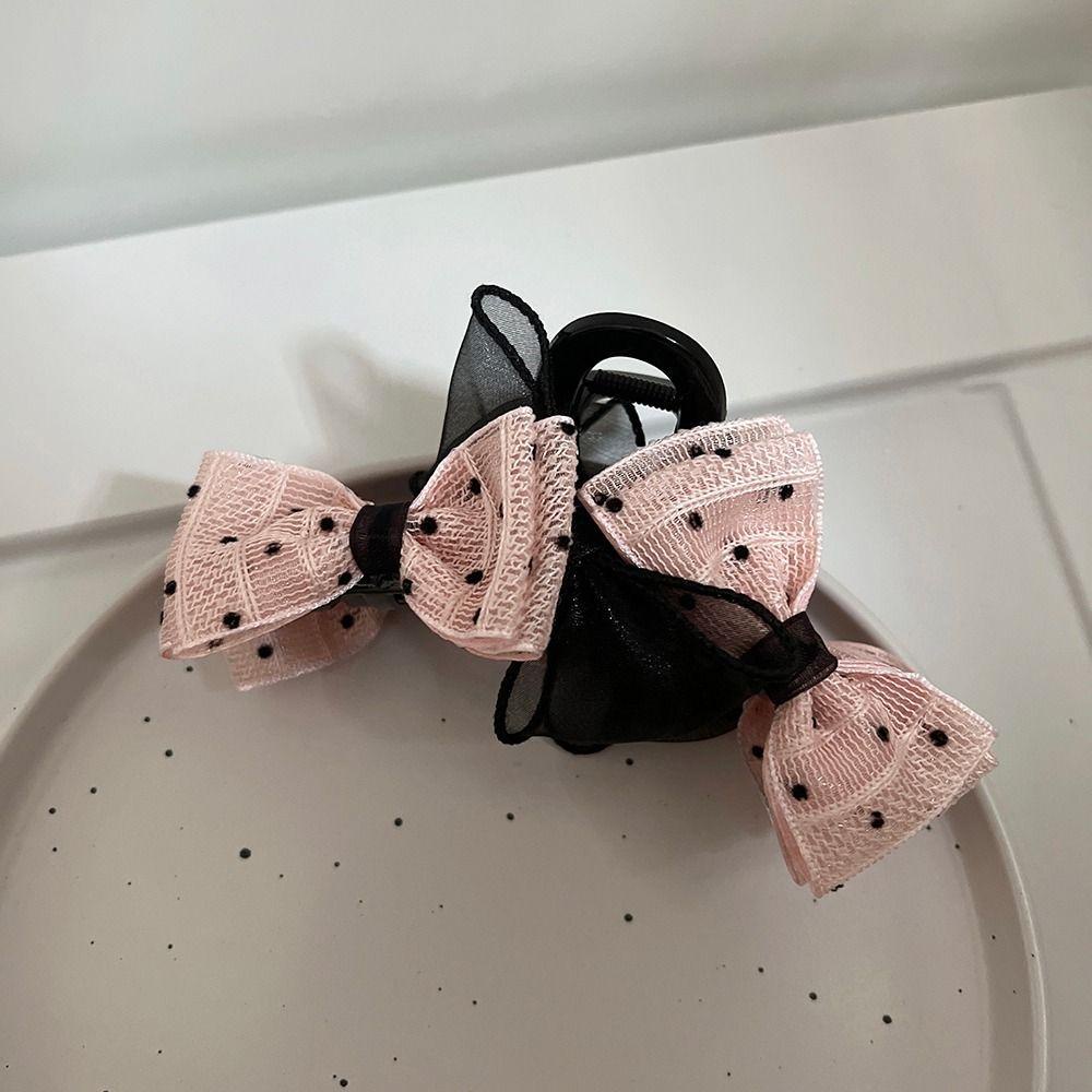 Kẹp Tóc Nơ Lưới Phong Cách Hàn Quốc Ngọt Ngào Cho Nữ