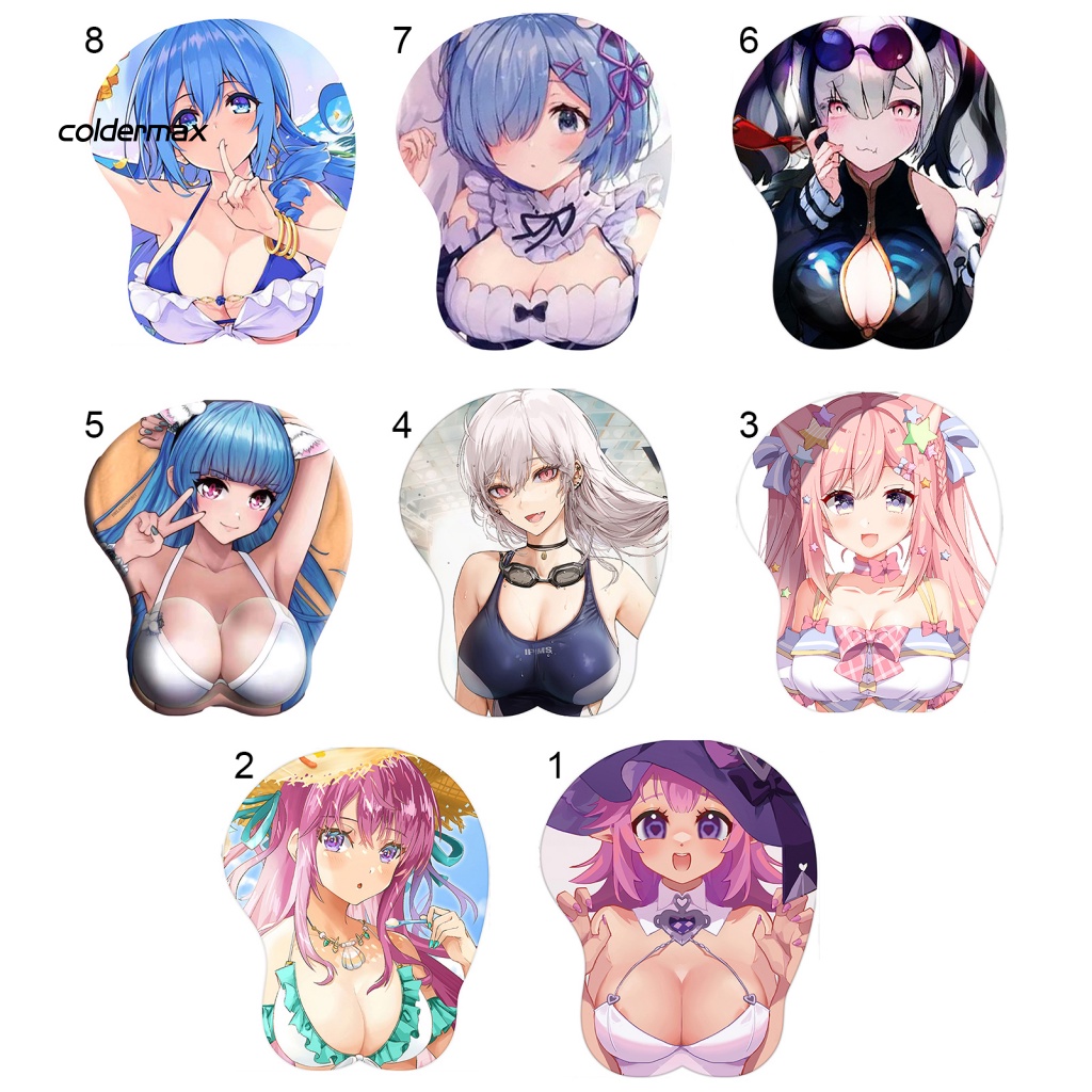 COLD Soft Mouse Wrist Pad for Home Cartoon Anime 3D Sexy Chest Mouse Pad Support Wrist