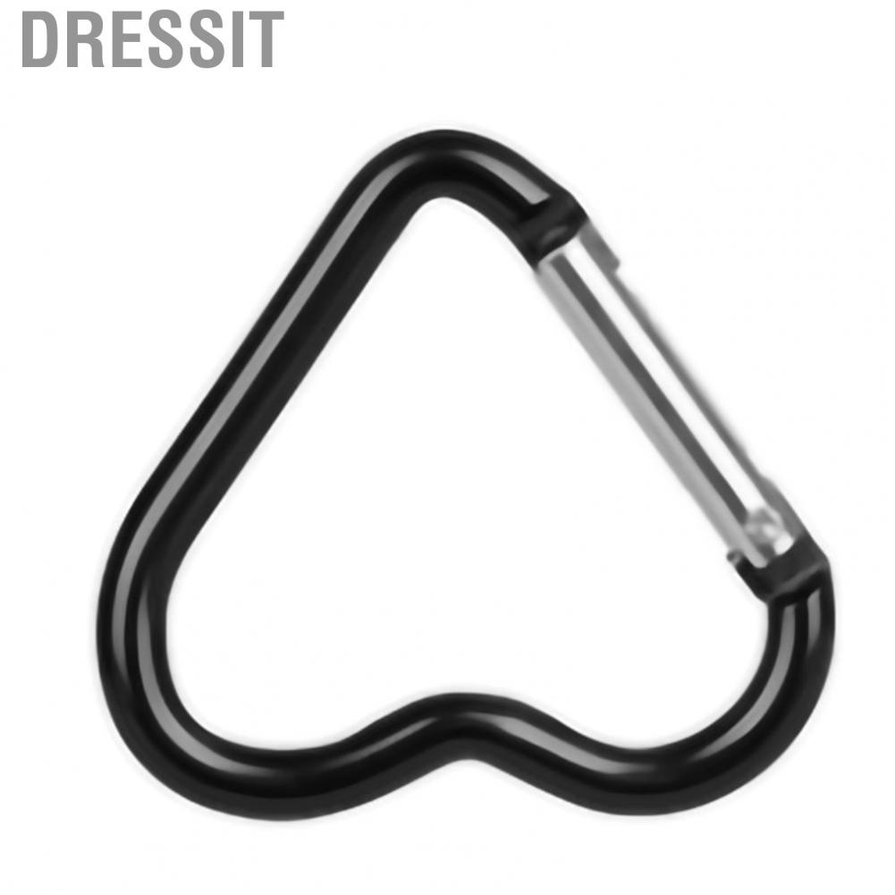 Dressit Aluminum Alloy Carabiner Heart Shaped Heavy Duty Metal Camping Hanging Buckle for Hiking Water Bottle Keychain