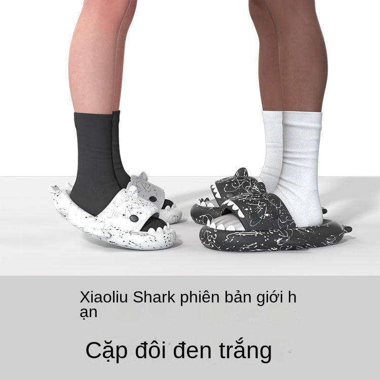 Dép Sandal Đế Dày Chống Trượt Hình Cá Mập Thời Trang Mùa Hè Cho Cặp Đôi