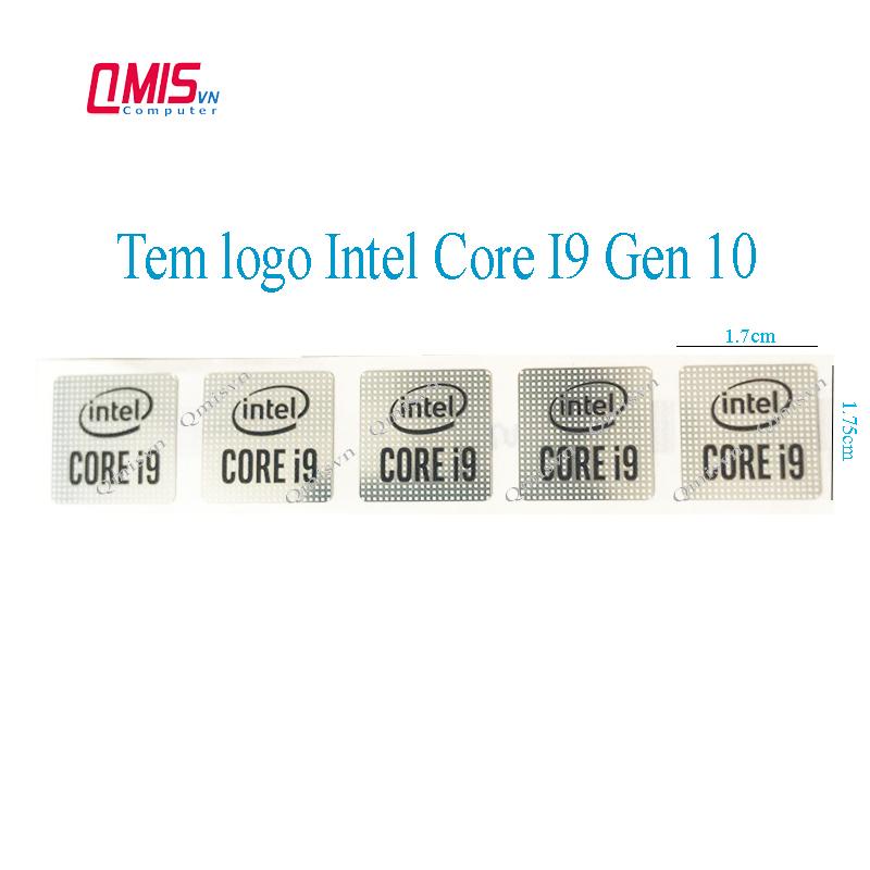 01 CÁI TEM LOGO INTEL CORE I3 I5 I7 I9 THẾ HỆ 10, GEN 10 - TEM CPU INTEL DÁN MÁY TÍNH PC LAPTOP - STICKER