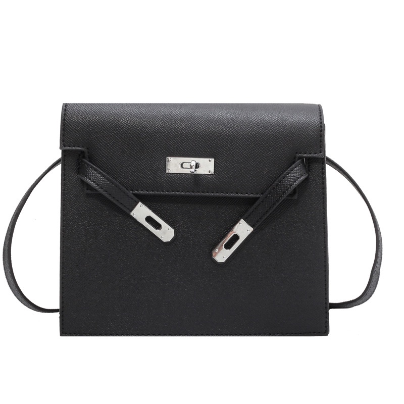 Túi Đeo Vai Màu Trơn Có Khóa Thời Trang Cho Nữ