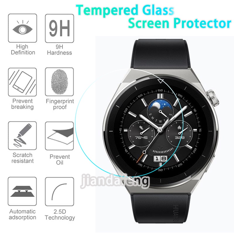 Set 3 Kính Cường Lực 2.5D Độ Nét Cao Bảo Vệ Màn Hình Đồng Hồ HUAWEI WATCH GT3 Pro 46mm 43mm