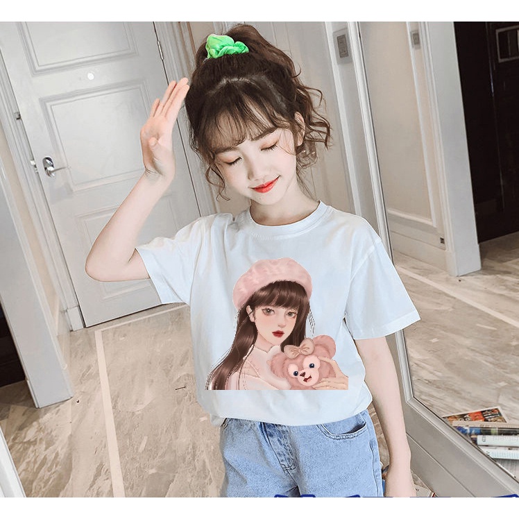 Áo thun bé gái-mẫu BG02 từ 7kg đến 25kg chất vải mềm thấm hút mồ hôi-BG02