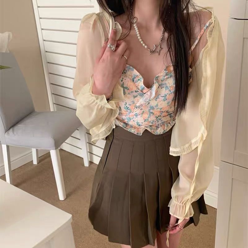 Áo Khoác cardigan Ngắn Dáng Rộng Tay Dài Chống Nắng Thời Trang Mùa Hè 2023 Cho Nữ