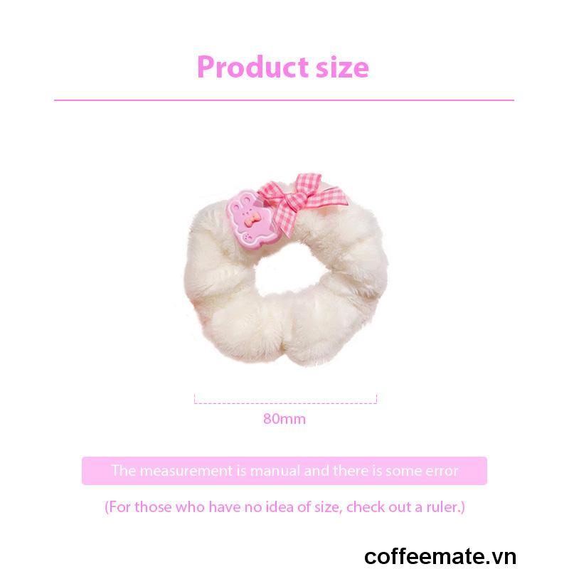 【coffeemate】⚡Dây Cột Tóc Lông Nhung Dễ Thương Xinh Xắn Dành Cho Nữ