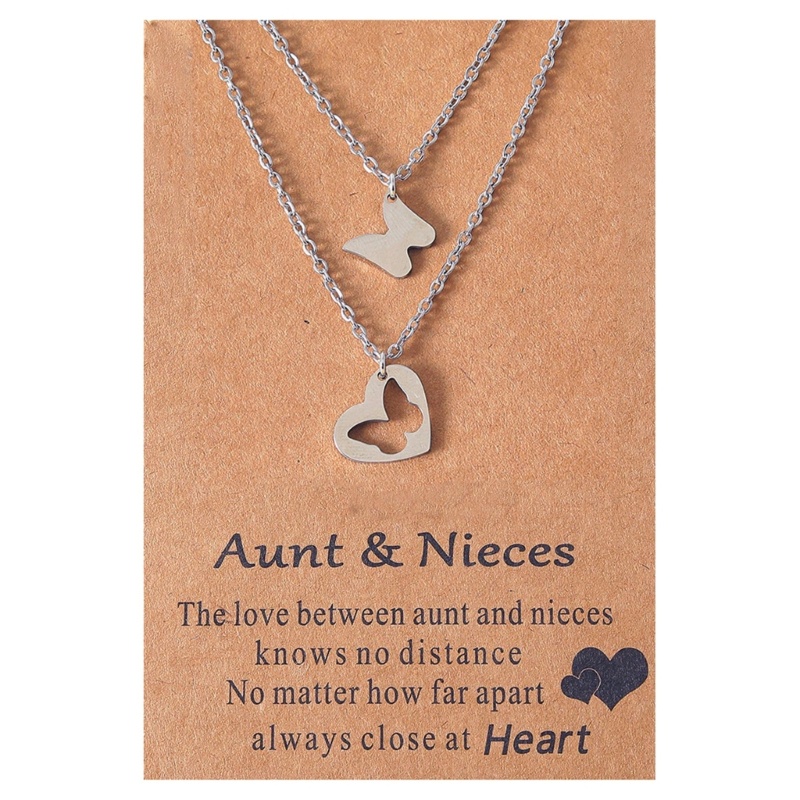 Vòng cổ Mặt Thẻ Bài Hình Bươm Bướm Bằng Thép Không Gỉ