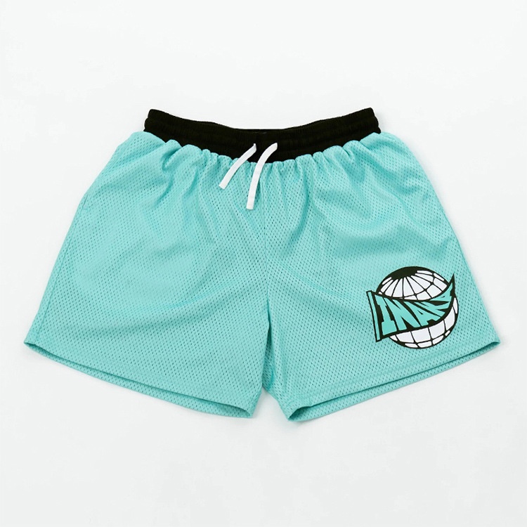 Quần Short Thể Thao Phối Lưới Thoáng Khí Phong Cách Thời Trang Đường Phố Mỹ