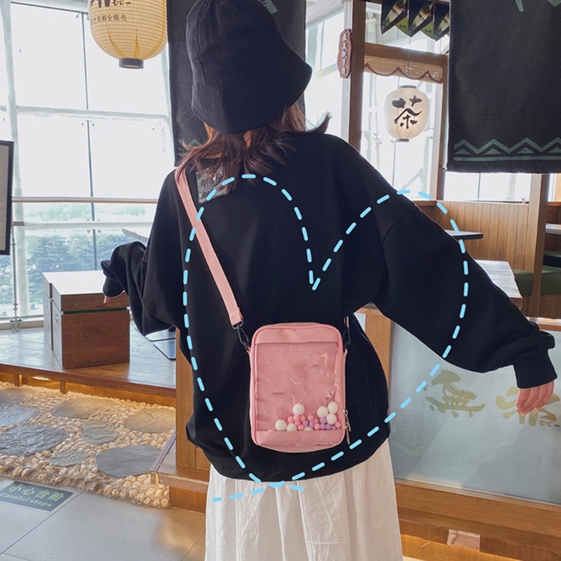 Túi Đeo Chéo Trong Suốt Phong Cách Nhật Bản