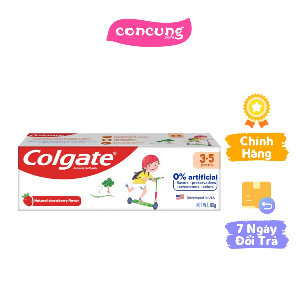 Kem Đánh Răng Colgate Trẻ Em Thiên Nhiên 3-5 tuổi 80g