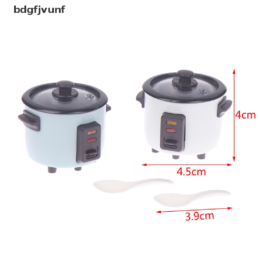 Nồi Cơm Điện / Muỗng Cơm Mini Tỉ Lệ 1: 12 Dùng Trang Trí Nhà Búp Bê