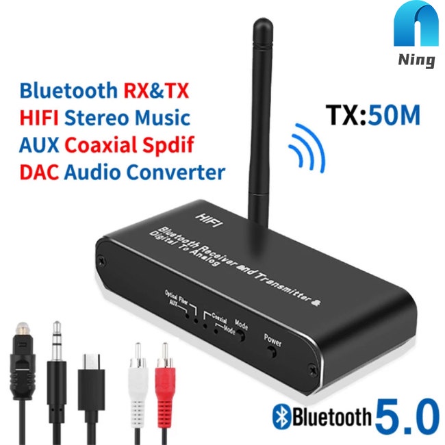 Bộ Thiết Bị Nhận Tín Hiệu Âm Thanh Bluetooth 5.0 Kỹ Thuật Số Dac 3.5mm Aux Đồng Trục Quang Học