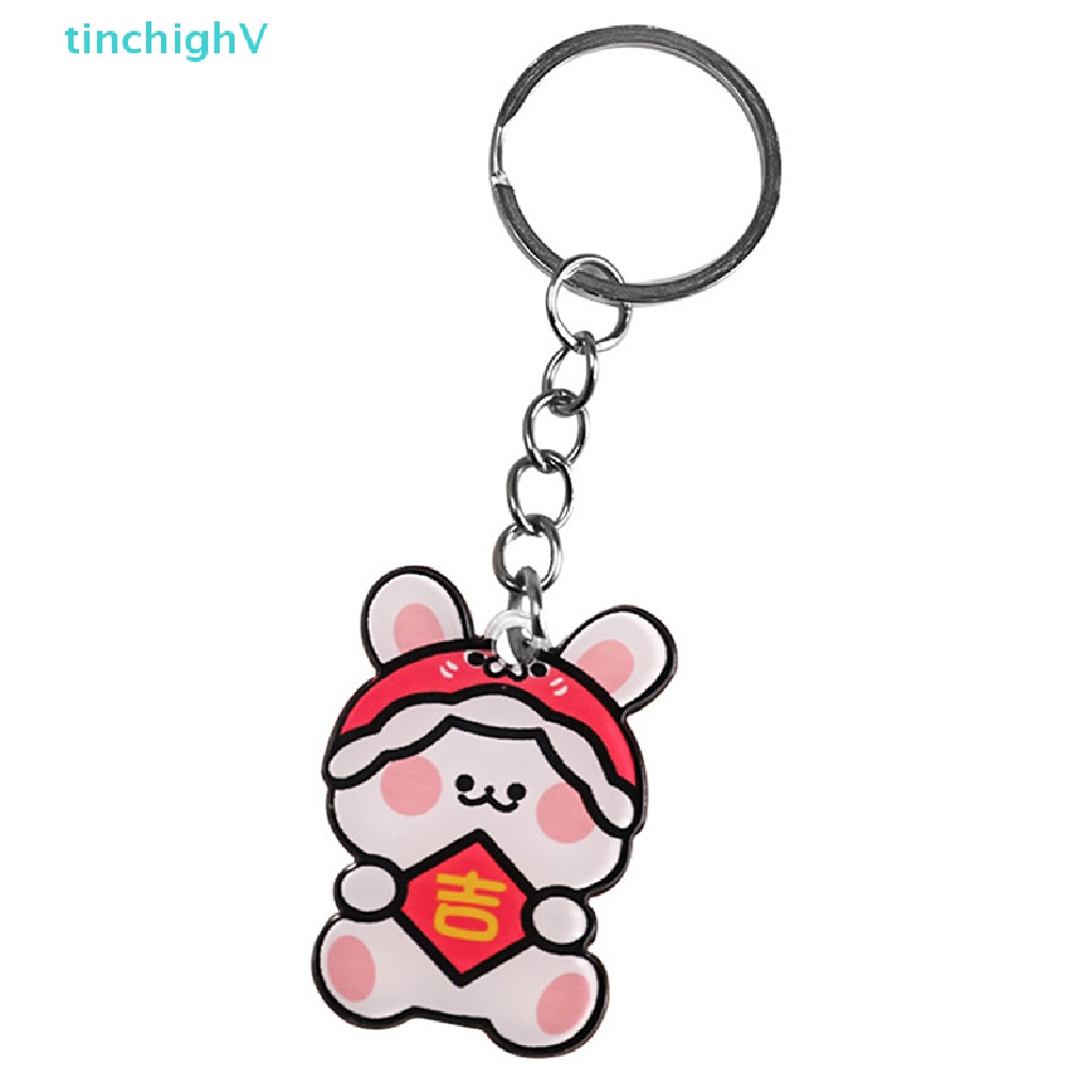 [TinchighV] Móc Khóa Acrylic Hình Thỏ Dễ Thương Trang Trí Balo Đi Học [Mới]