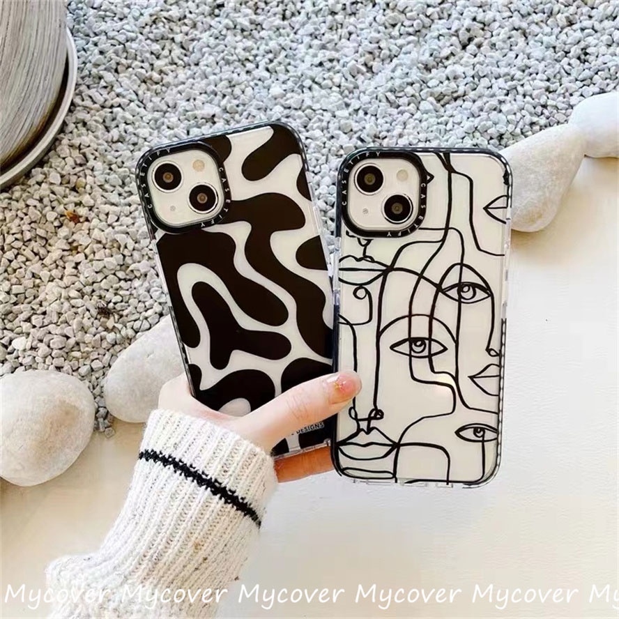 Ốp Điện Thoại Silicon Họa Tiết Tranh Trừu Tượng Chống Sốc Cho Iphone 11 12 13 14 Pro Max X Xr Xs 8 7 6 Plus SE 2020