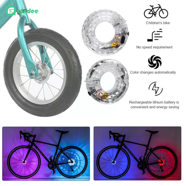 Đèn Led Cảnh Báo Cảm Biến Thông Minh Chống Nước Gắn Bánh Xe Đạp Cho Trẻ Em