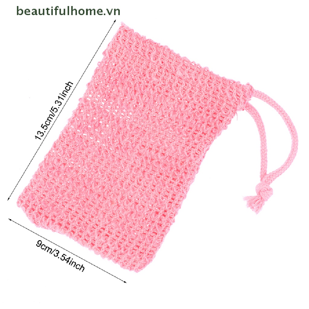 Túi Lưới Đựng Xà Phòng Tẩy Tế Bào Chết Bằng Vải Lanh Cotton Giá Đỡ