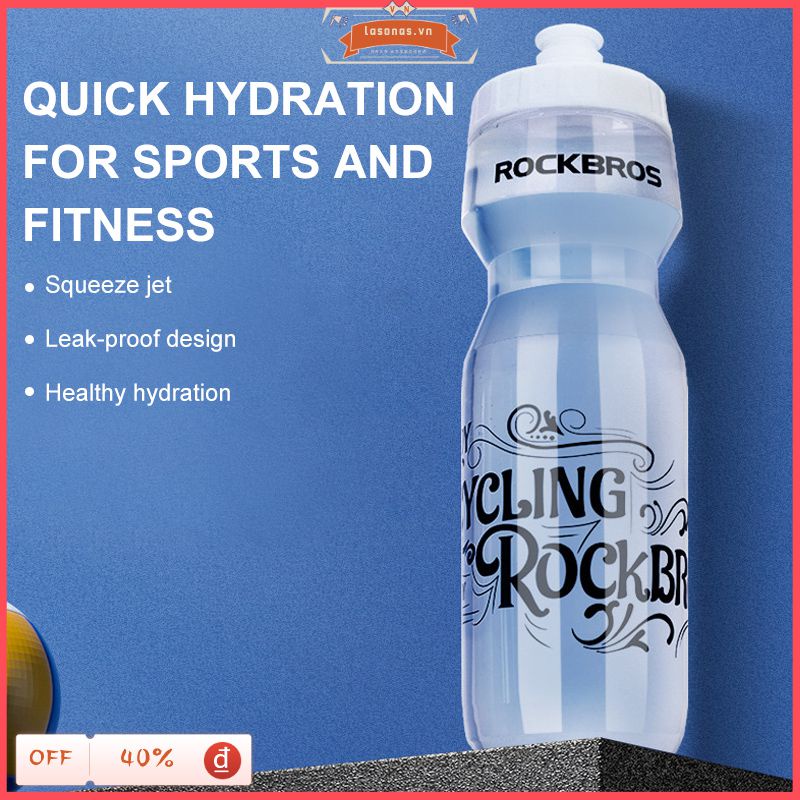 Rockbros Bình Nước Xe Đạp 750Ml Bình Nước Thể Dục Thể Thao Chạy Bộ Cắm Trại Đi Bộ Đường Dài Chống Rò Rỉ