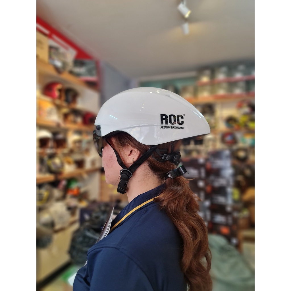 Nón thể thao,Nón xe đạp ROC R18 kèm kính và túi đựng siêu đẹp
