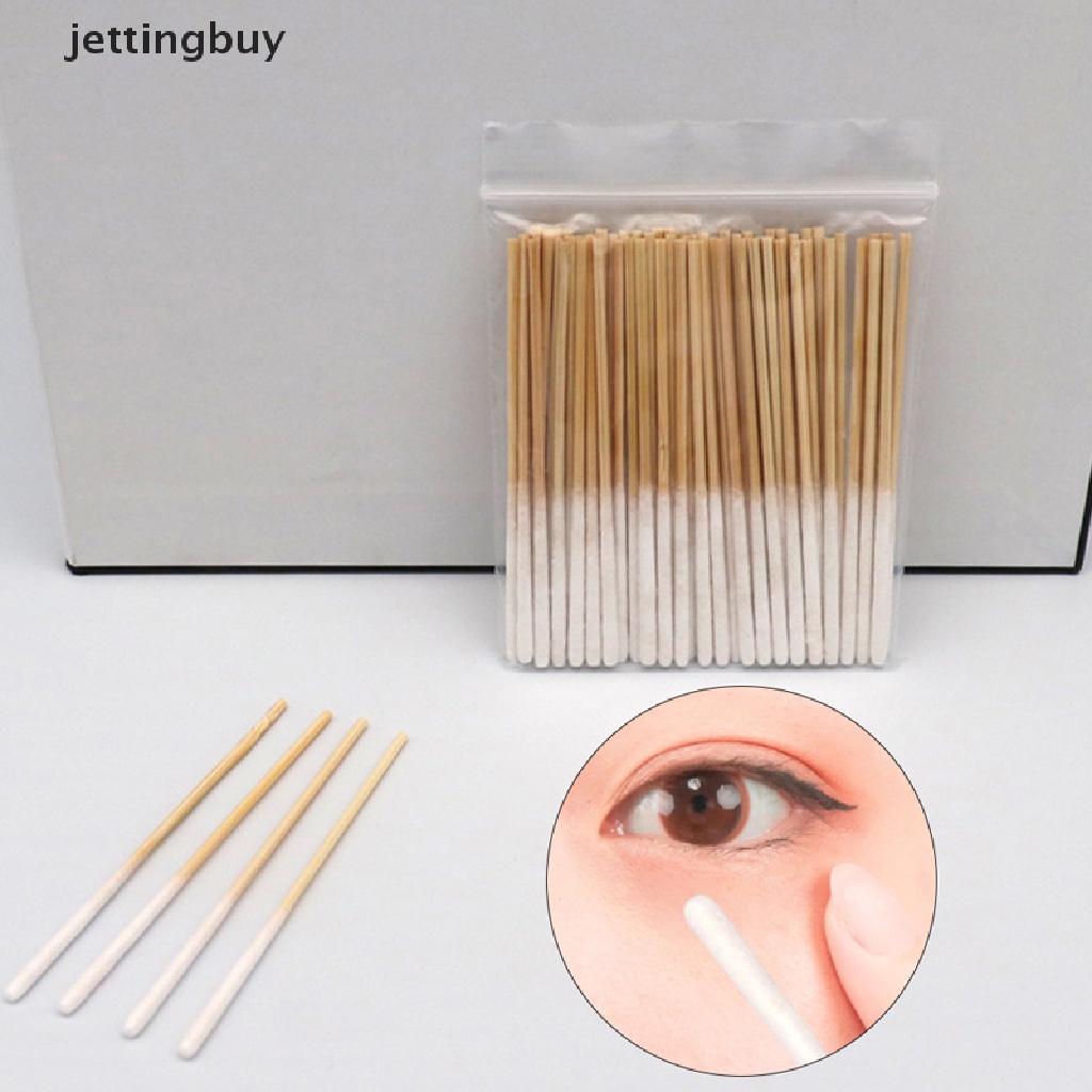 Bộ 30 / 60 Tăm Bông Cotton Cán Dài Không Xơ Vải Dùng Một Lần