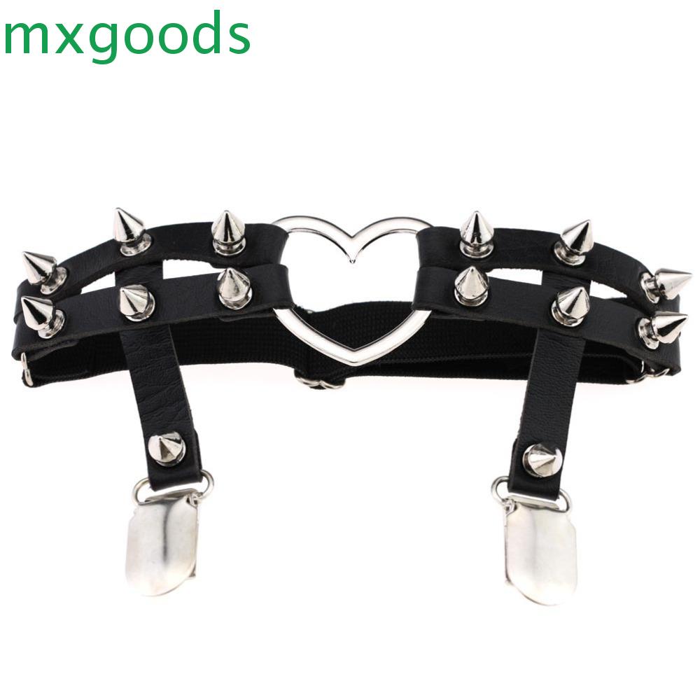 Dây đai garter đeo đùi có khóa và đinh tán phong cách punk gợi cảm free size nhiều màu cho nữ