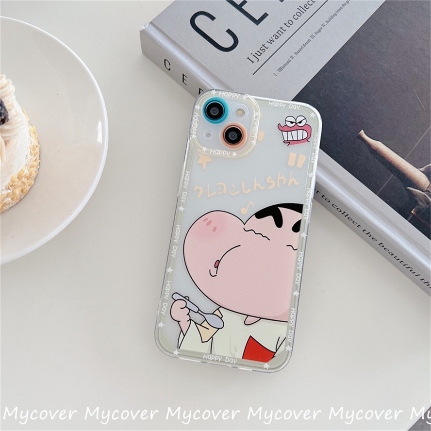 Ốp ĐiệN ThoạI HọA TiếT Shinchan Cho Iphone 11 12 13 14 Pro Max X Xr Xs 8 7 6 Plus SE 2020