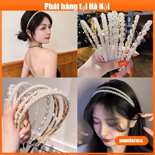 Bờm tóc ngọc trai/cài tóc đính hạt ngọc trai phong cách