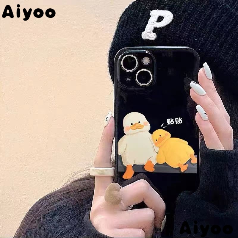 ✅Ốp Điện Thoại Mềm Chống Sốc Hình Vịt Dễ Thương Cho iPhone14Promax 14plus 13Pro 12 13Pro 12 FE8K