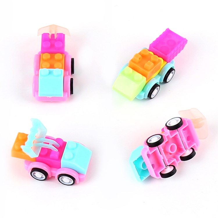 Đồ Chơi Lắp Ráp Mô Hình Xe Hơi Hoạt Hình Mini Dễ Thương