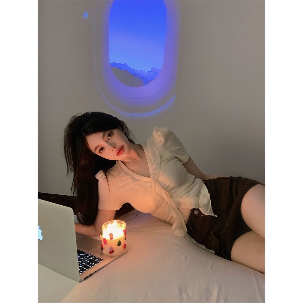 COZOK Áo Thun Tay Ngắn Cổ Chữ V Hợp Thời Trang