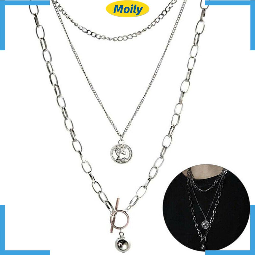 Dây chuyền phong cách Punk mặt hình tròn sành điệu