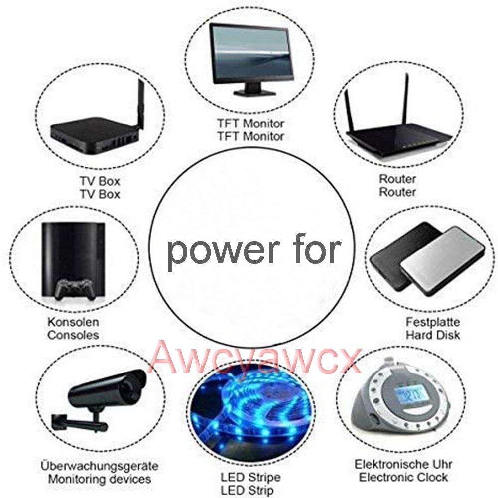 Bộ Sạc Nguồn 3V 4.5V 5V 6V 7.5V 8V 9V 10V 12V 15V 18V 19V 24V 36V 1.7A AC DC