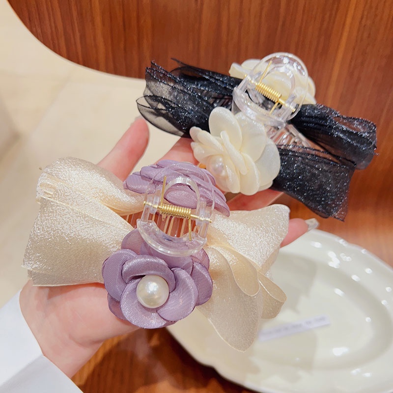 Kẹp Tóc Hình Cá Mập Đính Nơ Dễ Thương Phong Cách Hàn Quốc